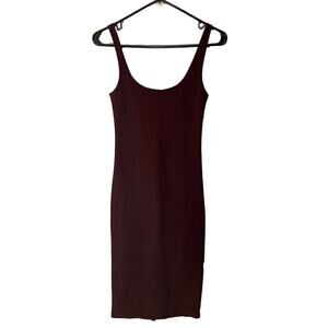 Forever 21 Maroon Sleeveless Bodycon Fitted Mini Dress Women’s Small